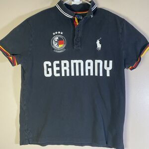 Polo Ralph Lauren Shirt Mens Large Black Red Germany National Team Soccer Jersey